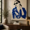 Parisian Mood Fashion Canvas Art – Cobalt Blue