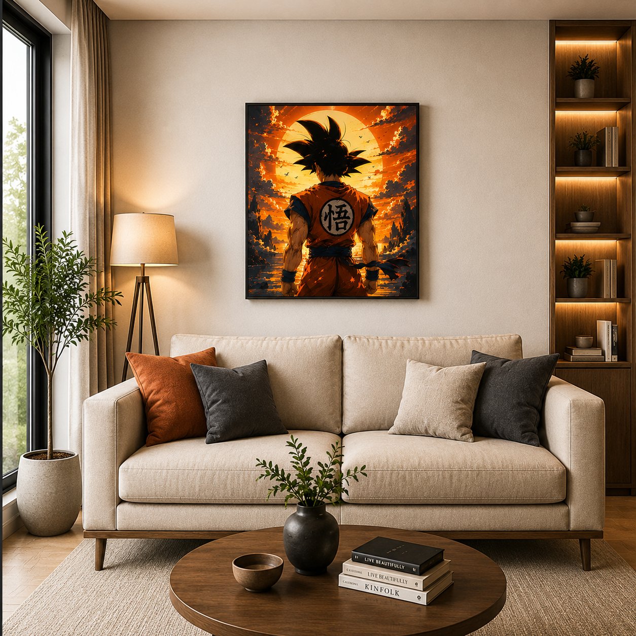 Dragon Ball Goku Wall Art – Saiyan Horizon Giant Sunset Canvas Print