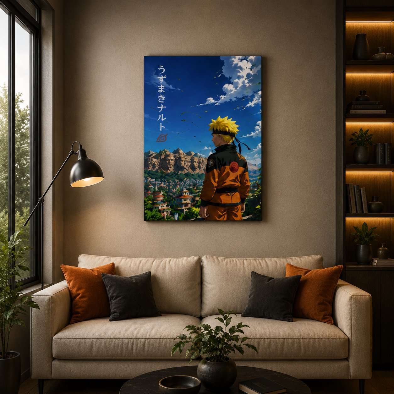 Hidden Leaf Village Hero Canvas Art – Naruto Uzumaki Anime Wall Décor
