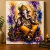 Divine Blessings – Lord Ganesha Spiritual Art Print