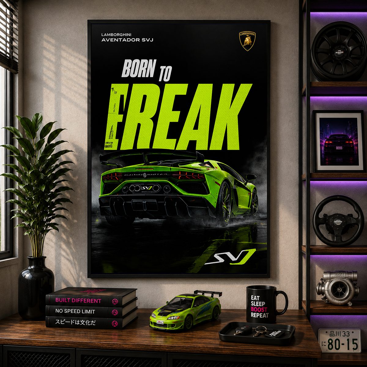 Lamborghini Aventador SVJ Canvas Poster – Born To Freak Exotic Supercar Wall Art