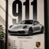 Porsche 911 Carrera S Canvas Poster – German Luxury Supercar Spec Wall Art, Est. 1963 Edition