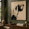 Morning Ritual Espresso Cup Canvas Art – Minimalist Hand Sketch