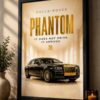 Rolls-Royce Phantom Canvas Poster – It Does Not Drive, It Arrives Luxury Car Wall Art