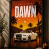 Rolls-Royce Dawn Canvas Poster – Born To Inspire Luxury Convertible Sunset Wall Art