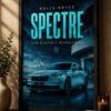 Rolls-Royce Spectre Canvas Poster – The Electric Revolution Luxury Coupe Night Skyline Wall Art
