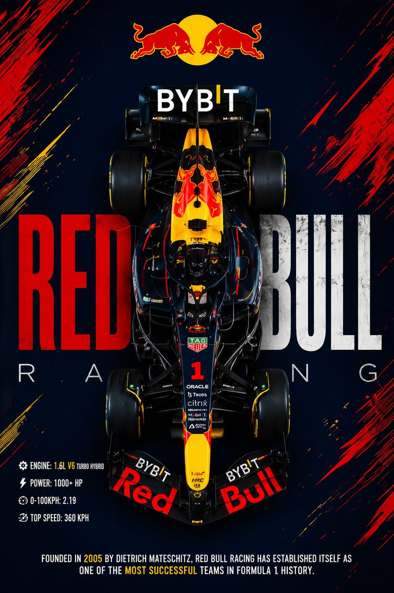 Red Bull F1 Racing Car Wall Art – Oracle Formula 1 Max Verstappen Canvas Print - Image 4