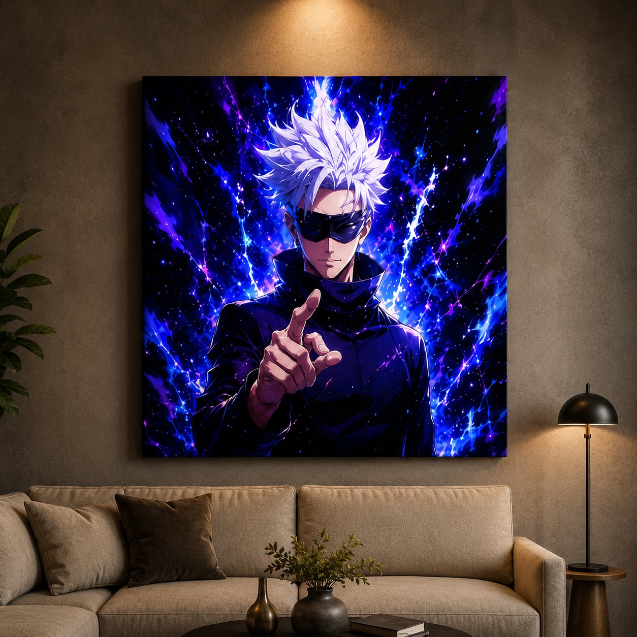 Jujutsu Kaisen Gojo Anime Wall Art – Satoru Gojo Purple Void Canvas Print - Image 3
