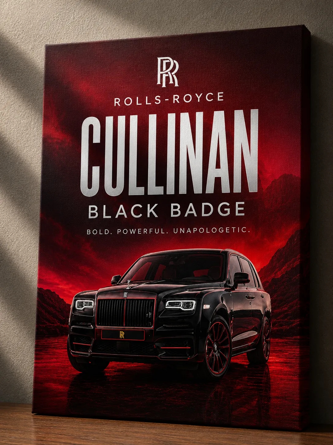 Rolls-Royce Cullinan Black Badge Canvas Poster – Bold Powerful Unapologetic Luxury SUV Wall Art - Image 3
