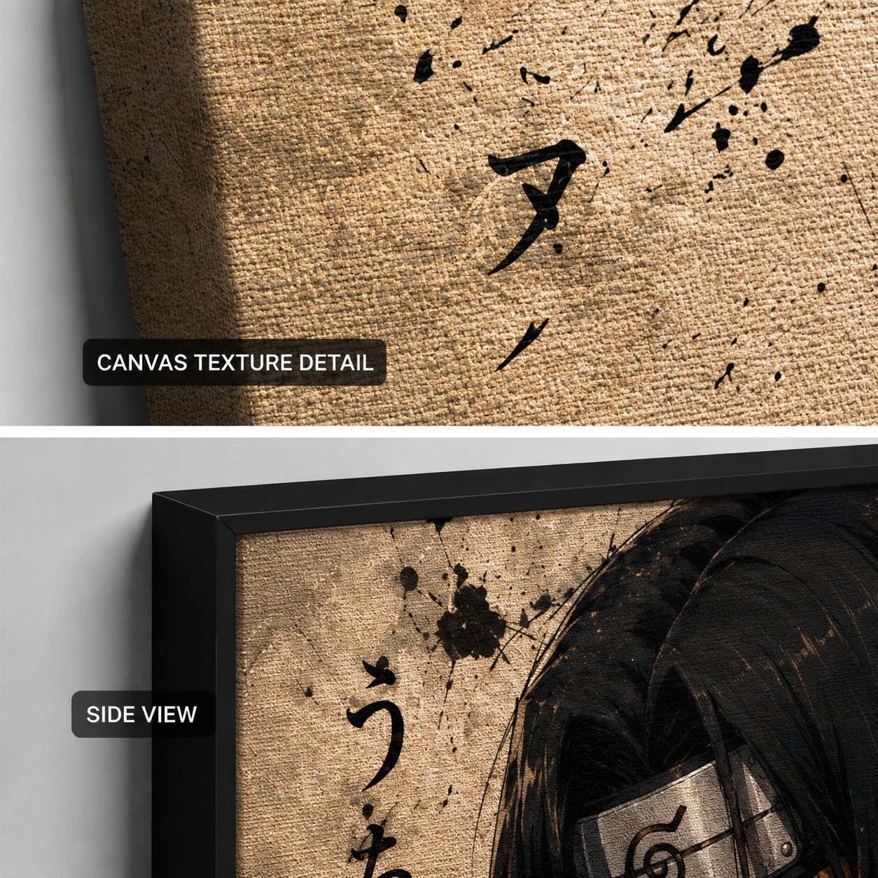 Itachi Uchiha Anime Wall Art – Mangekyou Sharingan Crimson Ink Canvas Print - Image 4