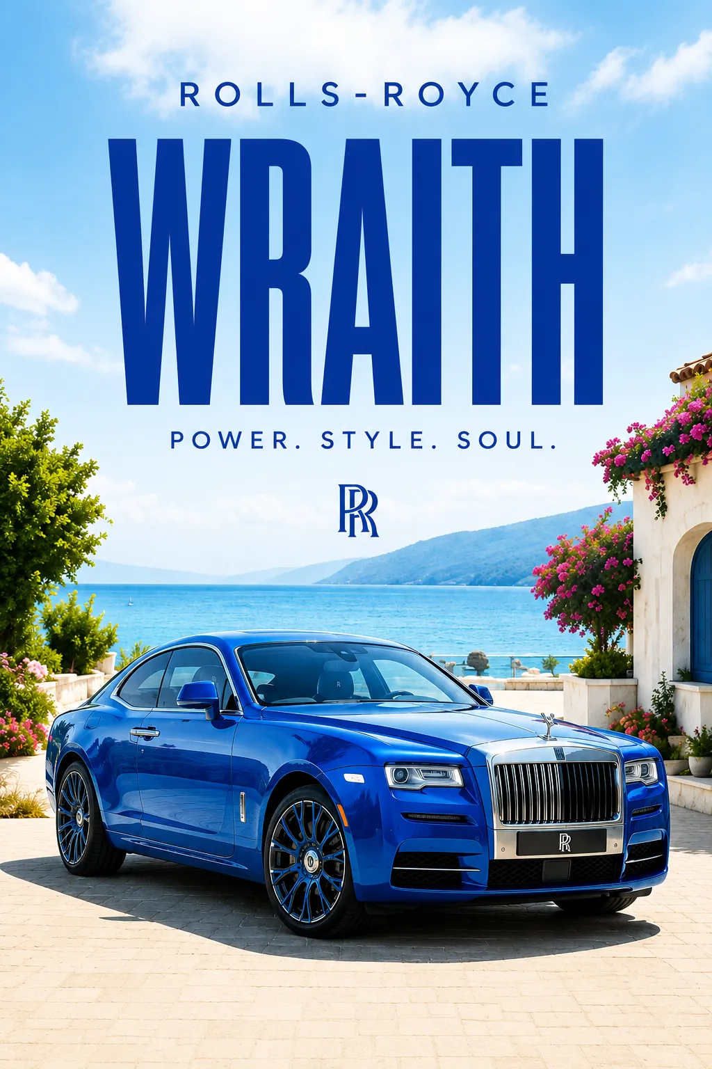 Rolls-Royce Wraith Canvas Poster – Power Style Soul Luxury Coupe Mediterranean Coast Wall Art - Image 2